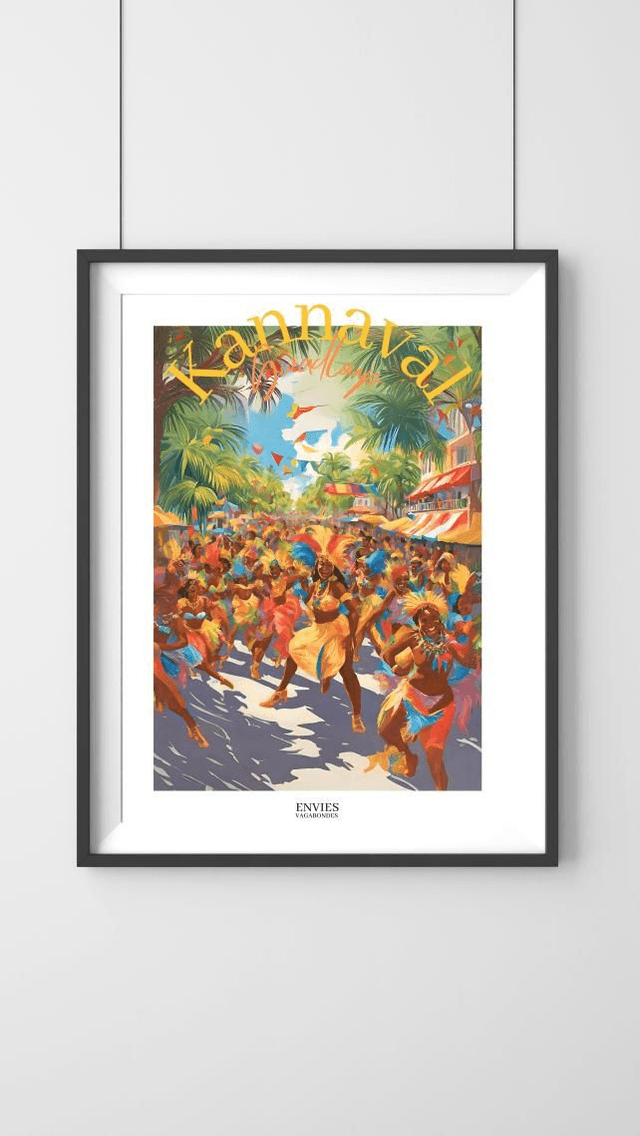 Kannaval gwadloup Affiche à encadrer 